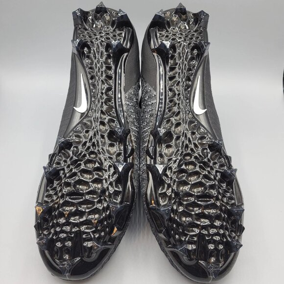 Nike Alpha Menace Elite 2 Flyknit Football Cleats Black AO3374-001 Size 13. Cond - Picture 2 of 7